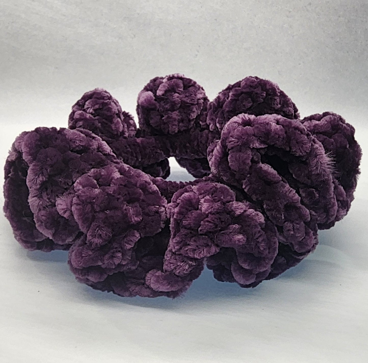Velvet Hair Scrunchie - Plum