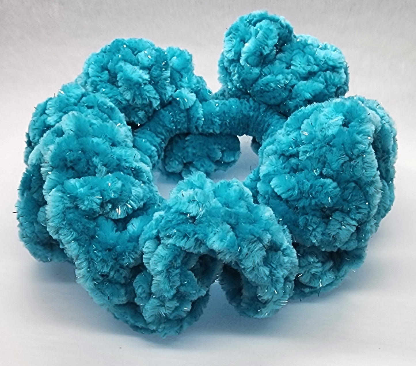 Velvet Hair Scrunchie - Blue Crush