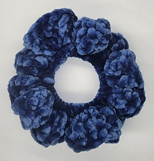Velvet Hair Scrunchie - Regal Blue