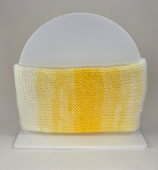 Ear Warmer Yellow/White 1