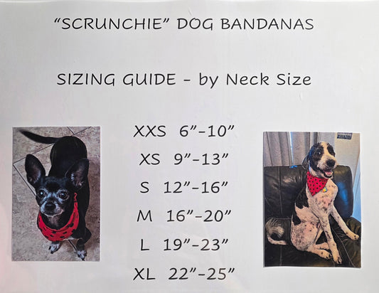 Scrunchie Dog Bandana - Skulls and Bones