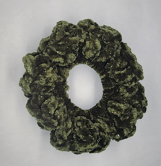 Velvet Hair Scrunchie - Super Greens
