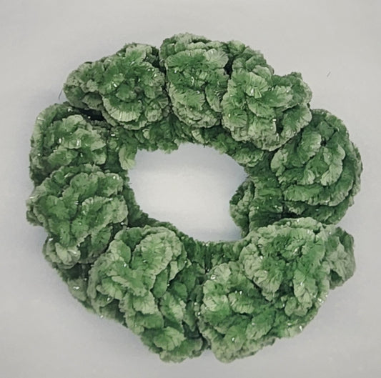 Velvet Hair Scrunchie - Watercress