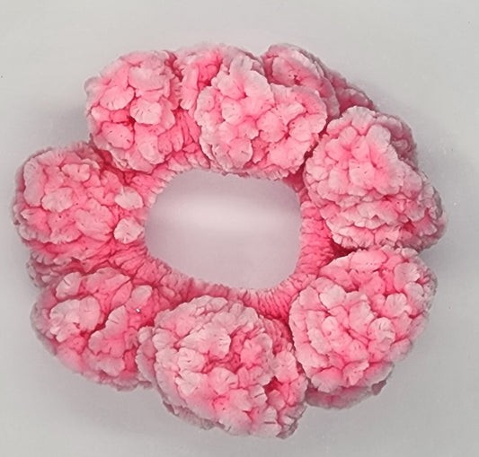 Velvet Hair Scrunchie - Hot Hot Pink