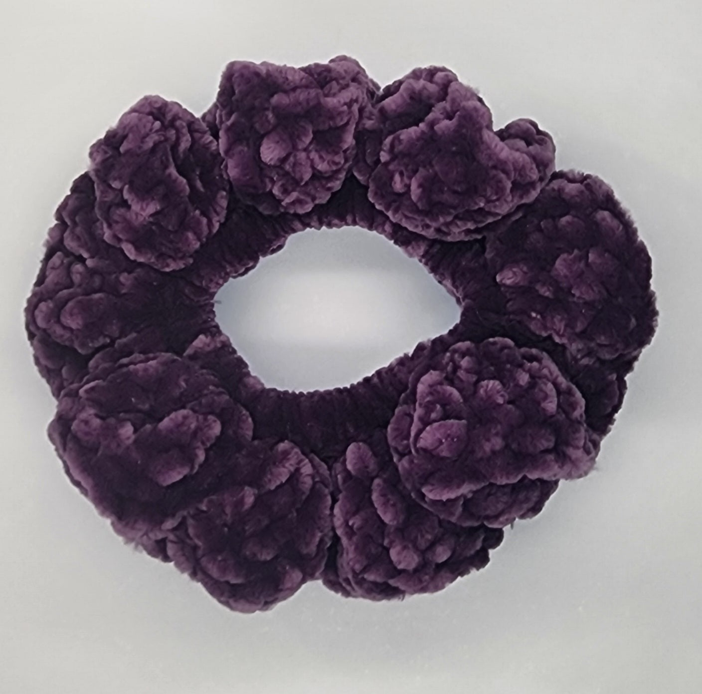 Velvet Hair Scrunchie - Plum