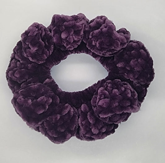 Velvet Hair Scrunchie - Plum