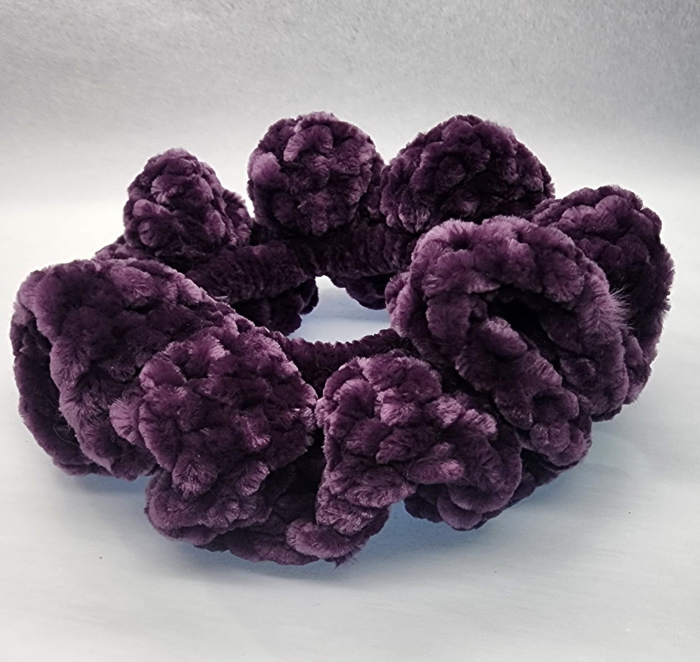 Velvet Hair Scrunchie - Plum