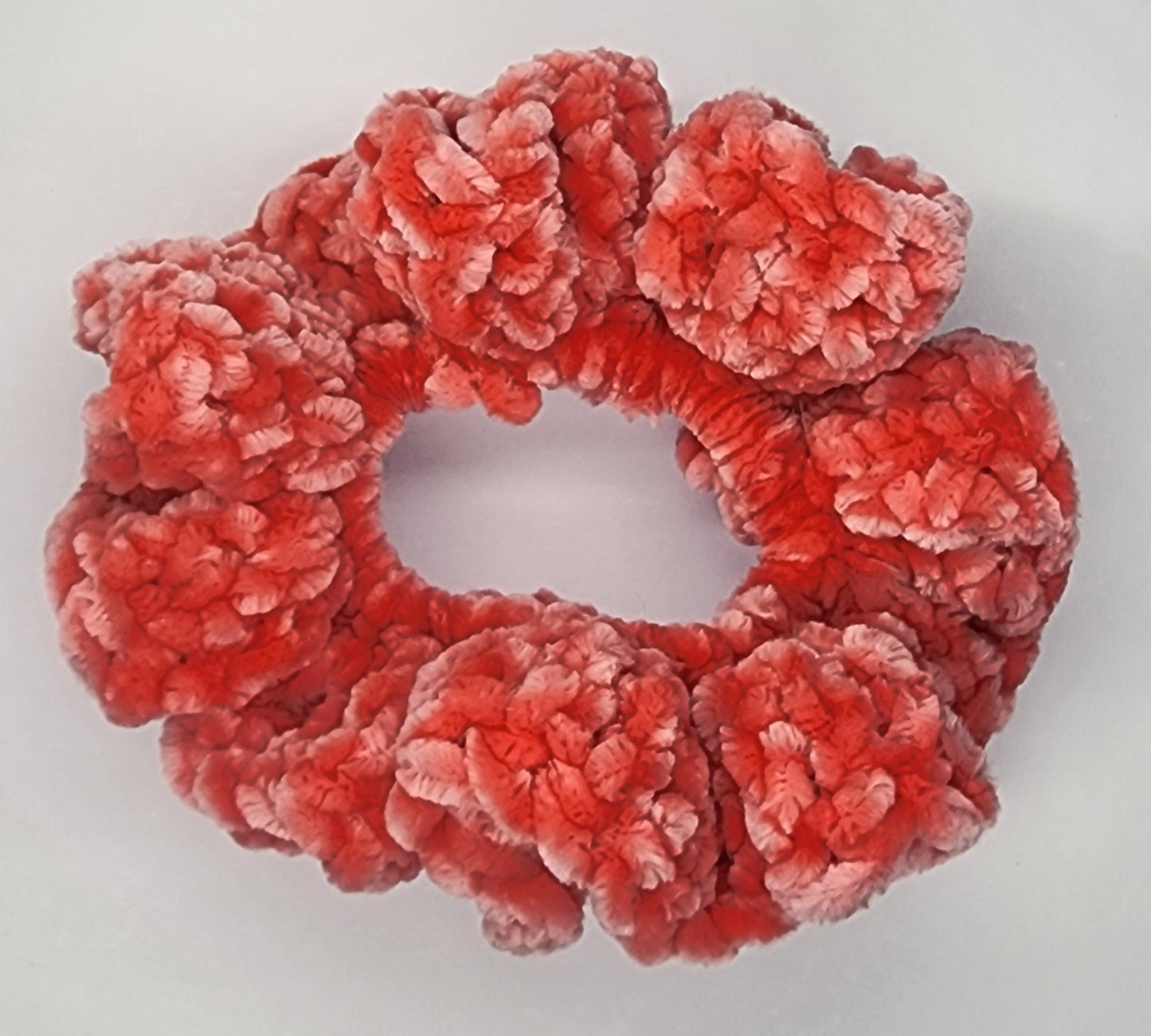 Velvet Hair Scrunchie - Coral Haze