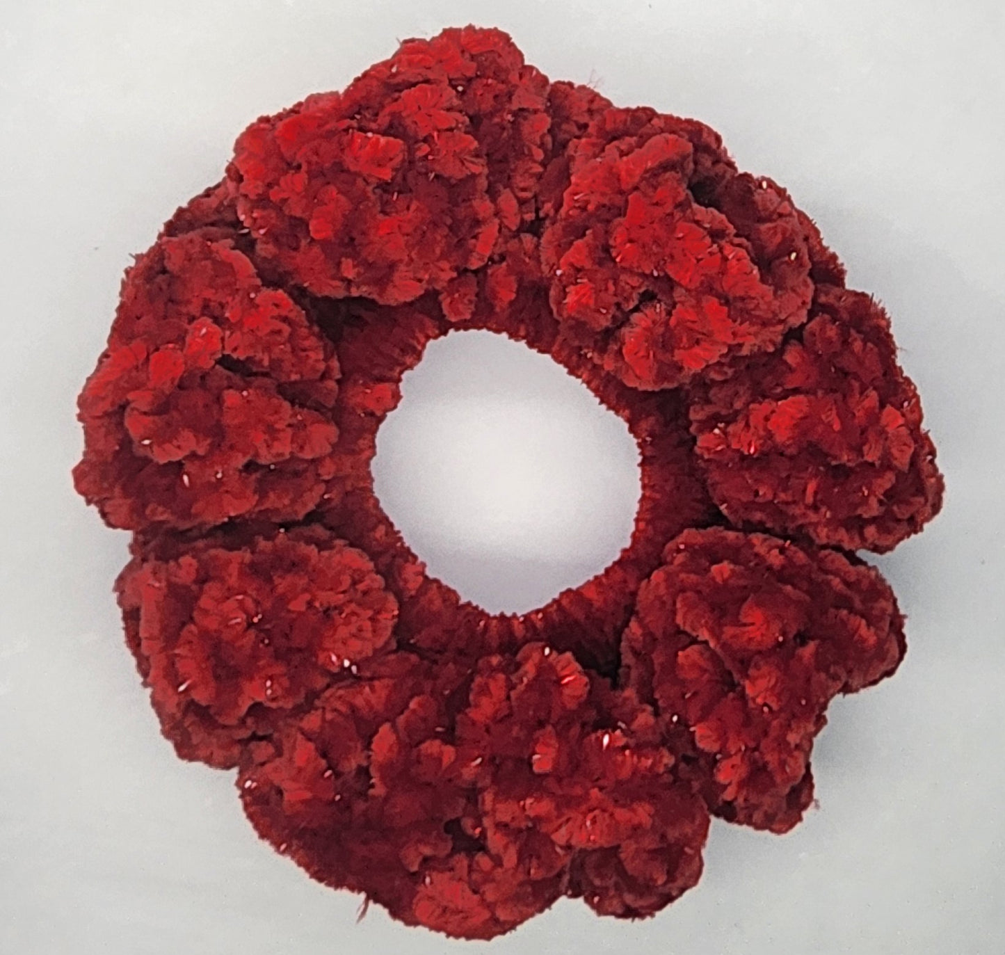 Velvet Hair Scrunchie - Coco Red