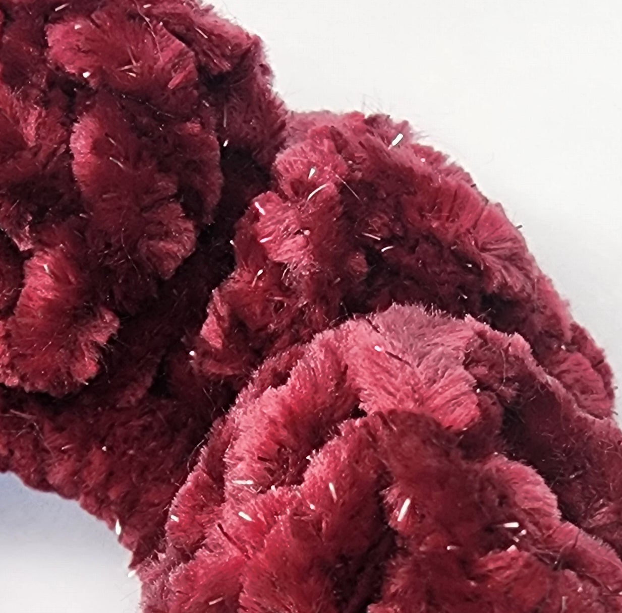 Velvet Hair Scrunchie - Dark Crimson