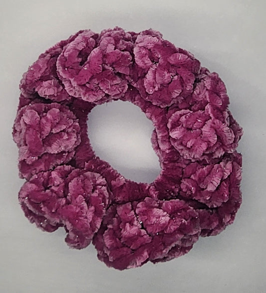 Velvet Hair Scrunchie - Electric Violet