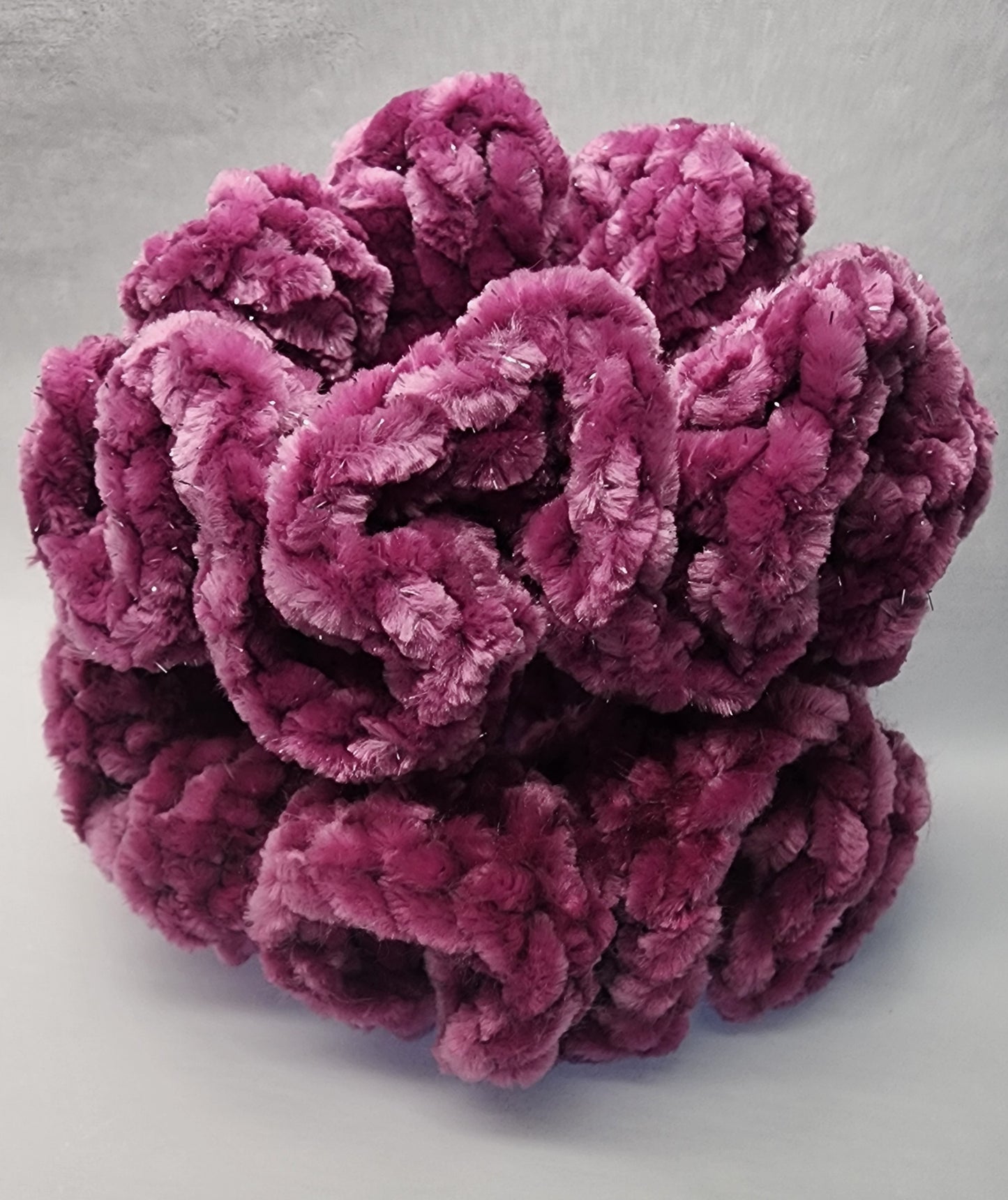 Velvet Hair Scrunchie - Electric Violet