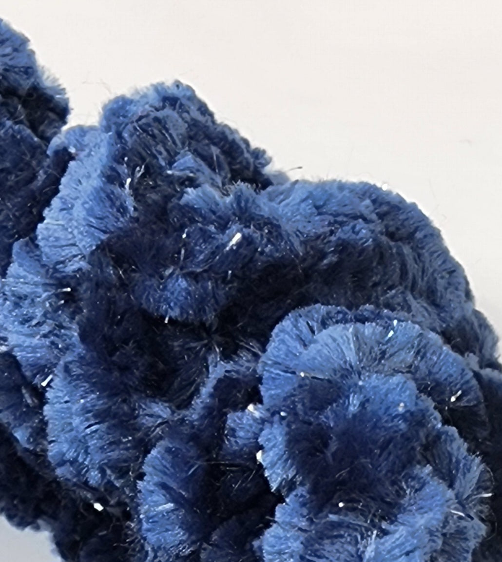 Velvet Hair Scrunchie - Regal Blue