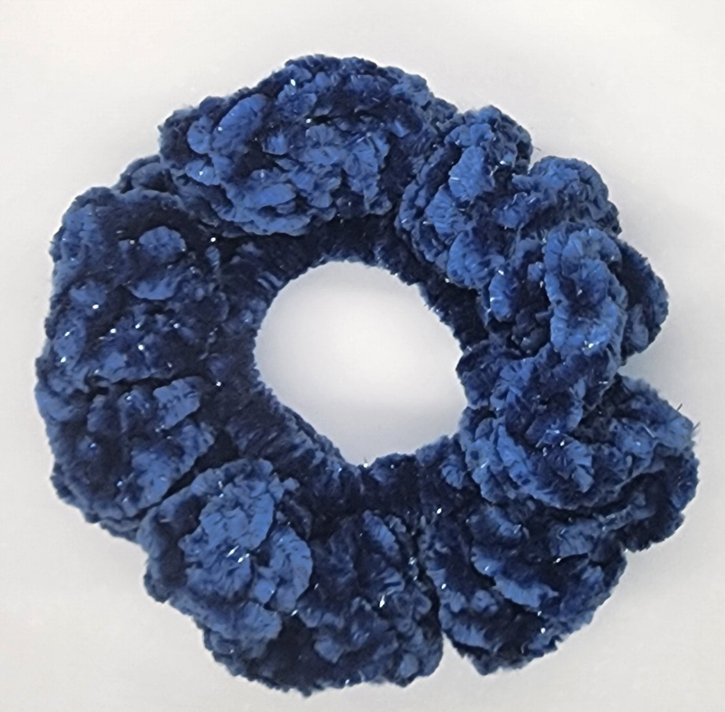 Velvet Hair Scrunchie - Regal Blue