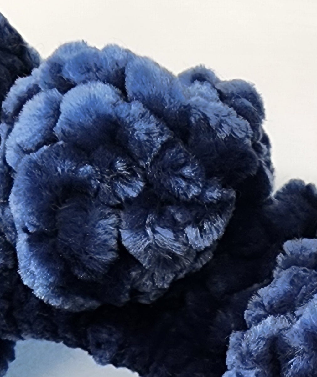 Velvet Hair Scrunchie - Regal Blue