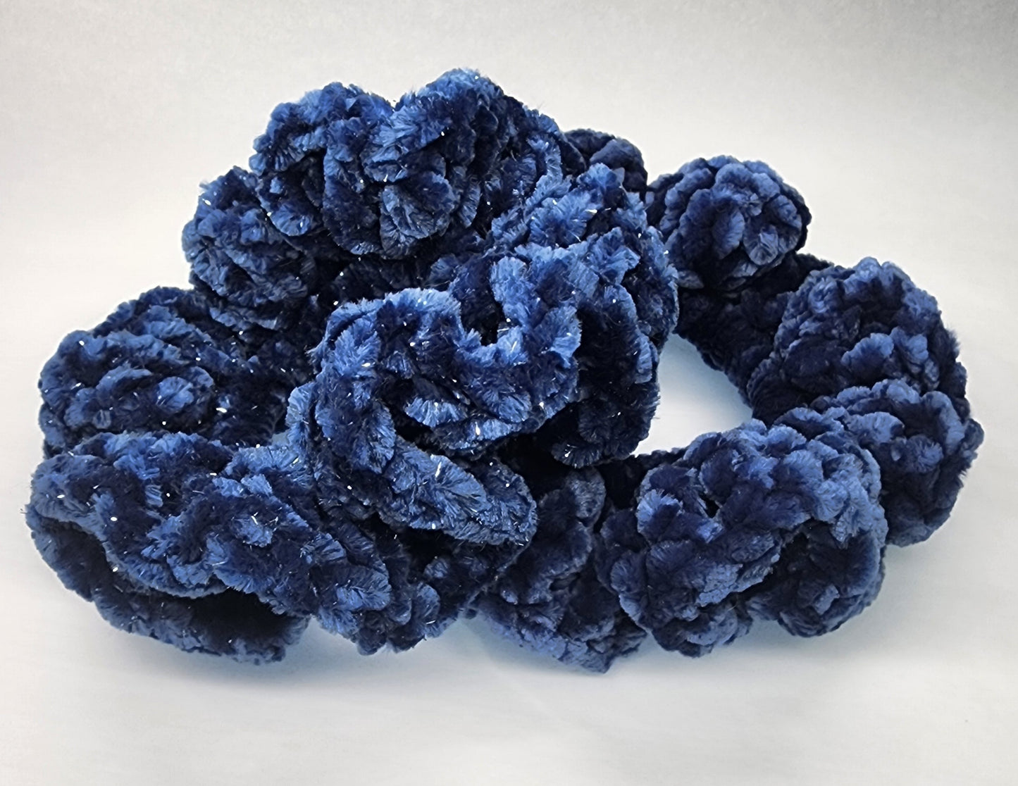 Velvet Hair Scrunchie - Regal Blue