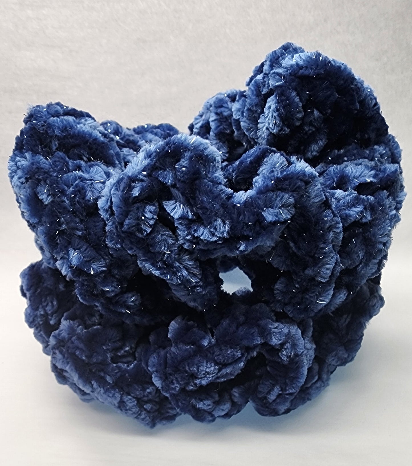 Velvet Hair Scrunchie - Regal Blue