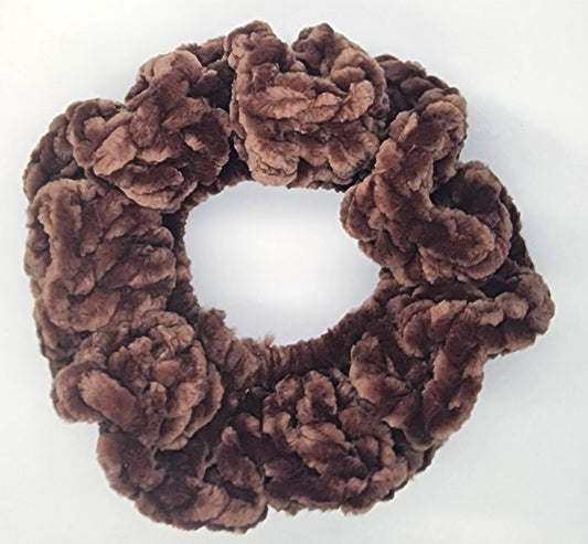 Velvet Hair Scrunchie - Brown Sugar