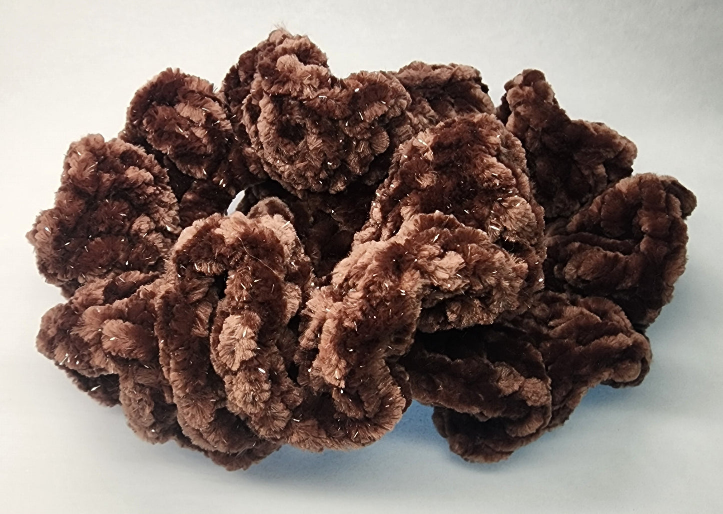 Velvet Hair Scrunchie - Brown Sugar