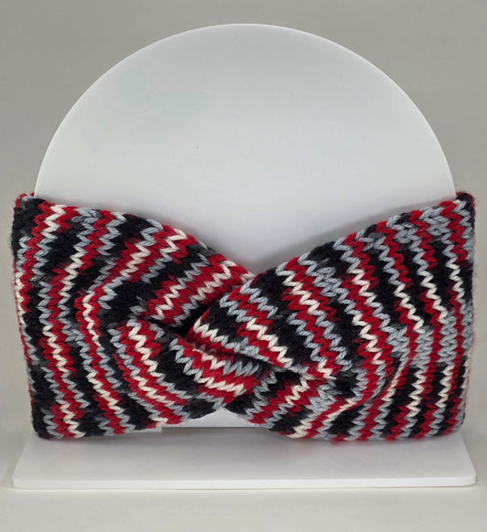 Ear Warmer Red/Black/White