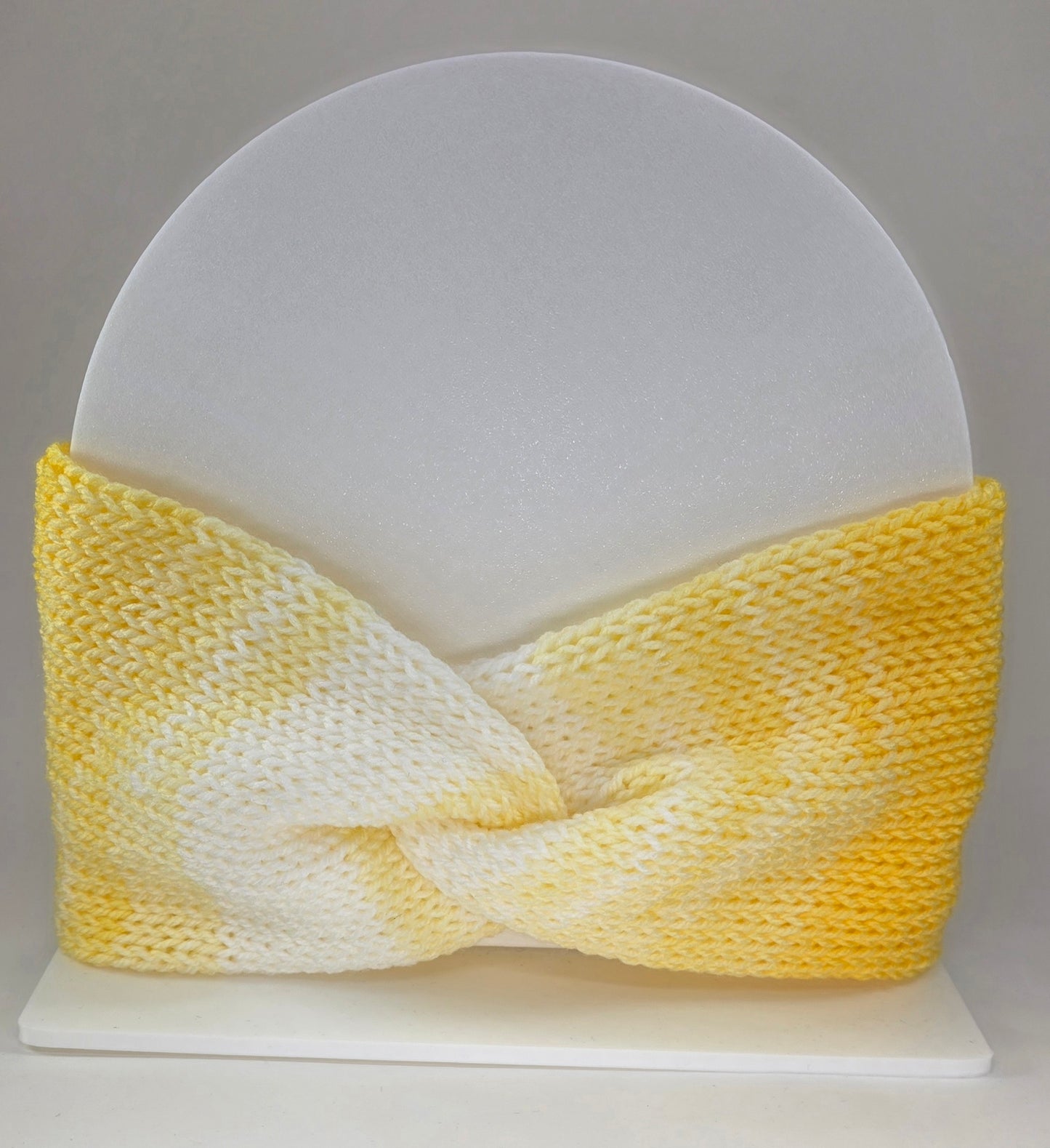 Ear Warmer Yellow/White 2
