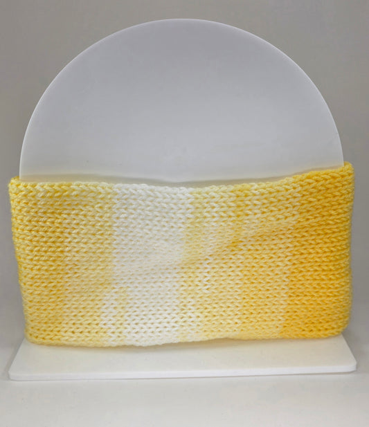 Ear Warmer Yellow/White 2
