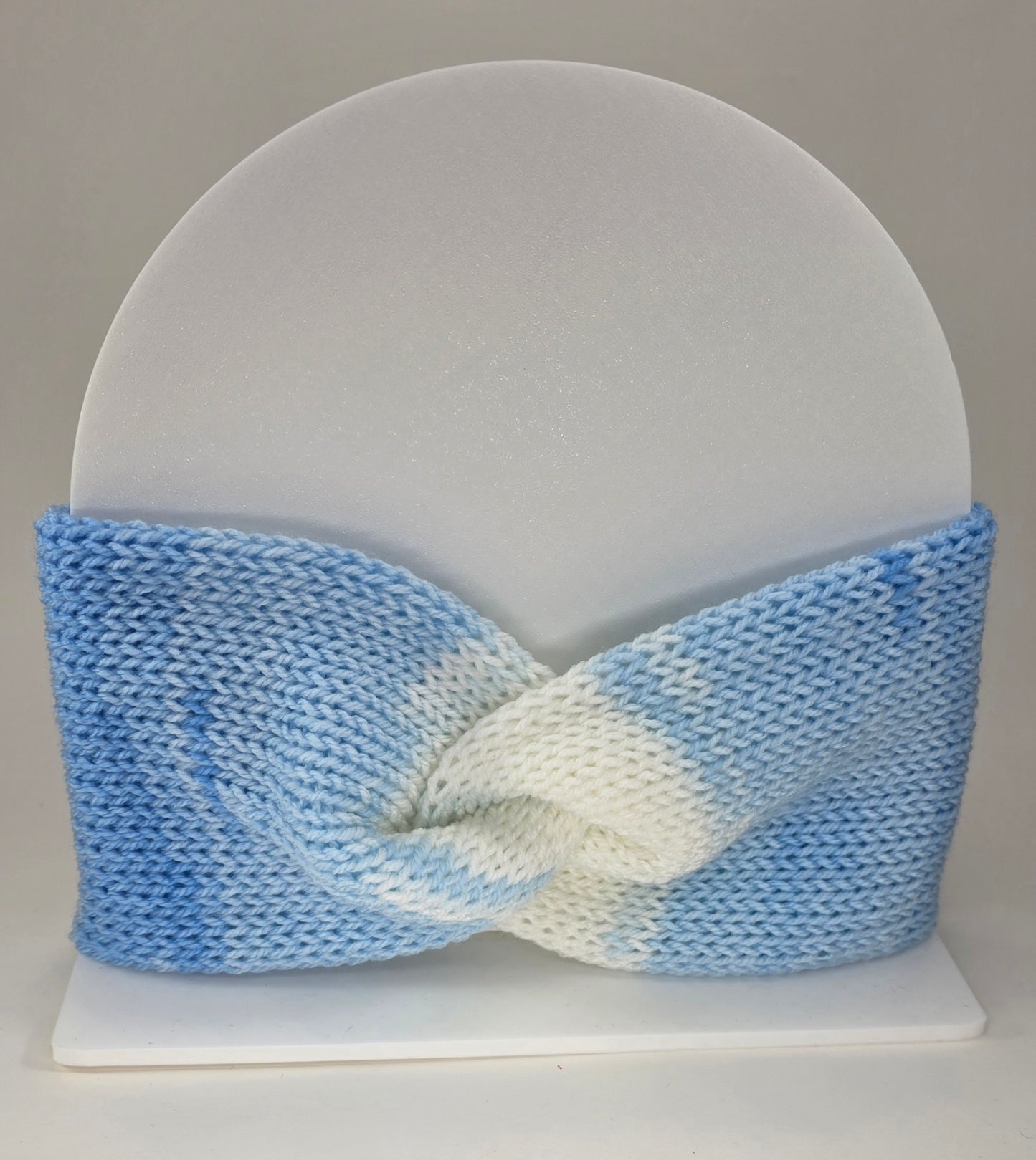 Ear Warmer Blue/White 2