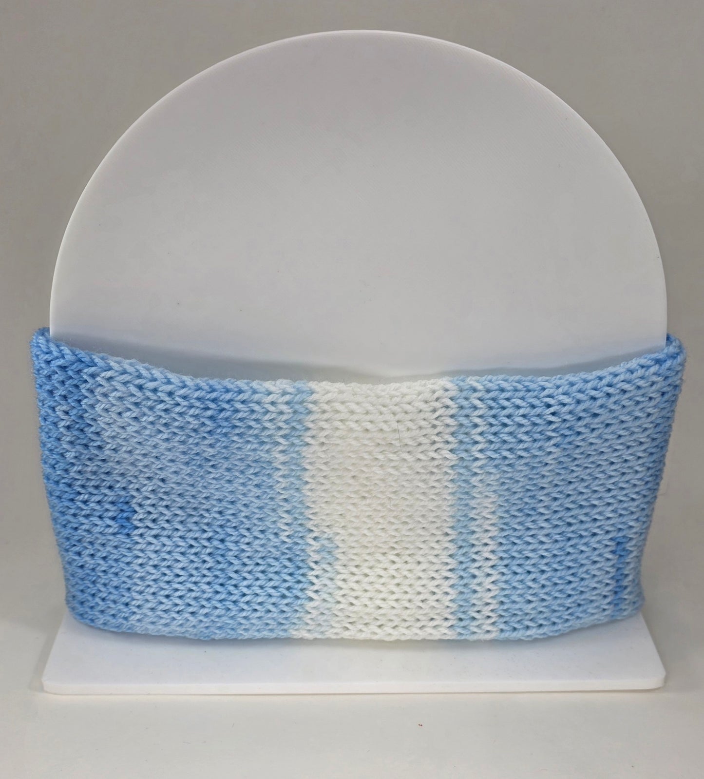 Ear Warmer Blue/White 2
