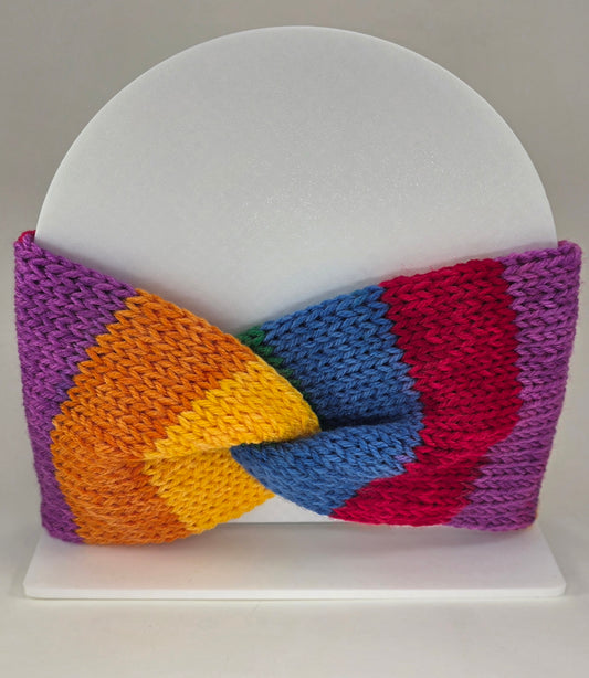 Ear Warmer Chunky Rainbow