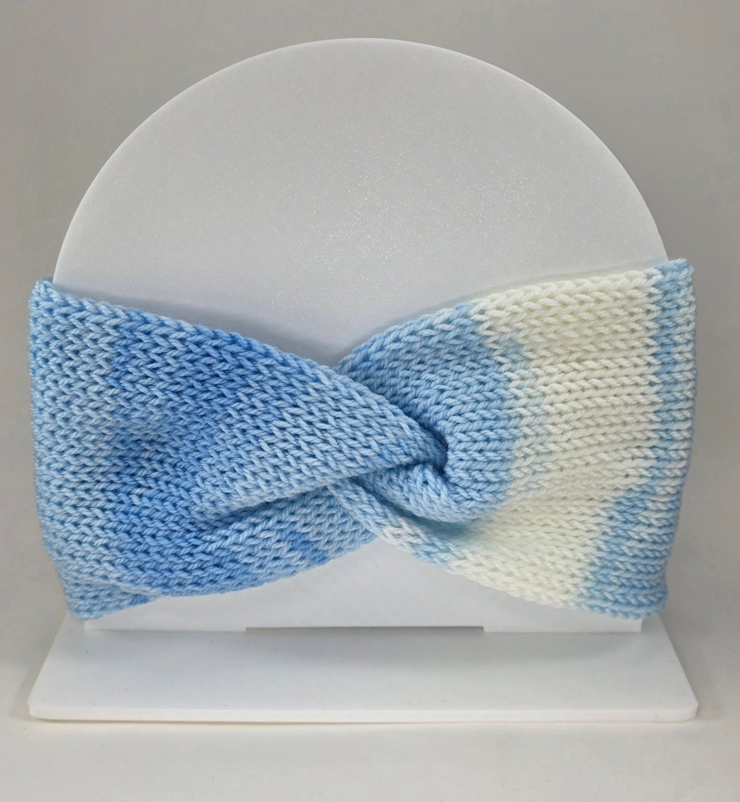 Ear Warmer Blue/White 1