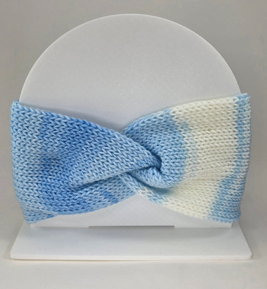 Ear Warmer Blue/White 1