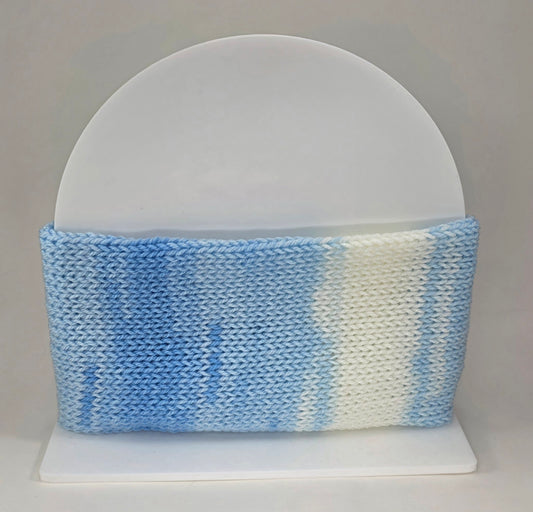 Ear Warmer Blue/White 1