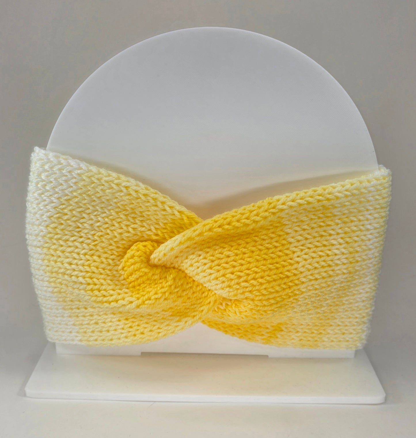 Ear Warmer Yellow/White 1