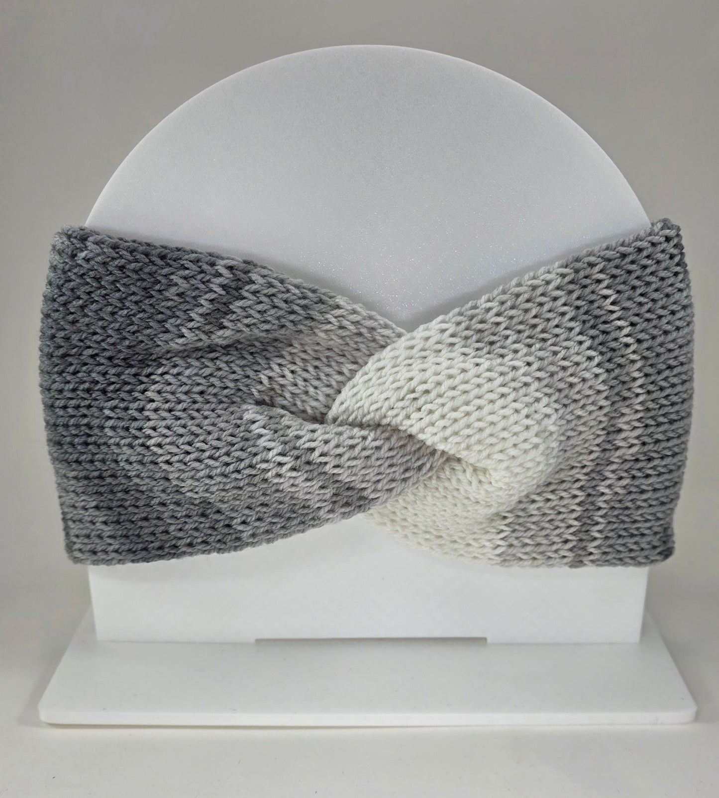 Ear Warmer Grey/White