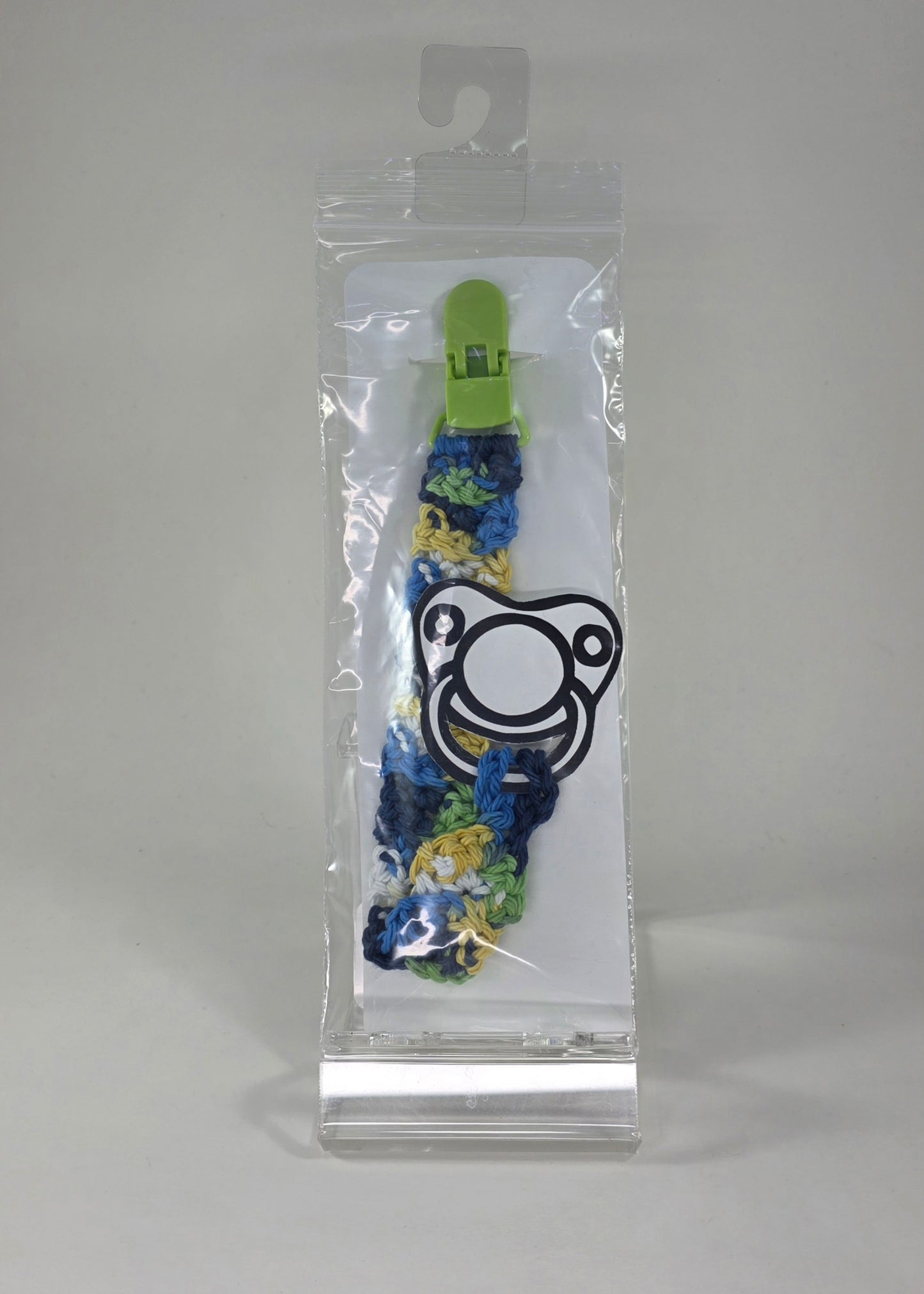 Pacifier Clip - Blue/Green/Yellow