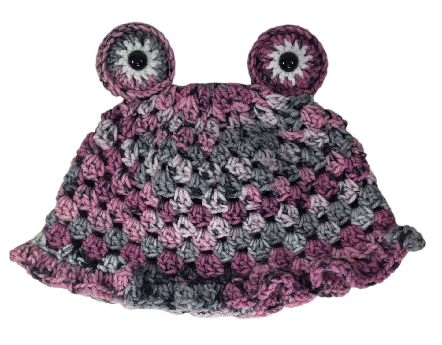"Frog" Bucket Hat - Raspberry