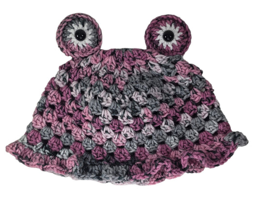 "Frog" Bucket Hat - Raspberry