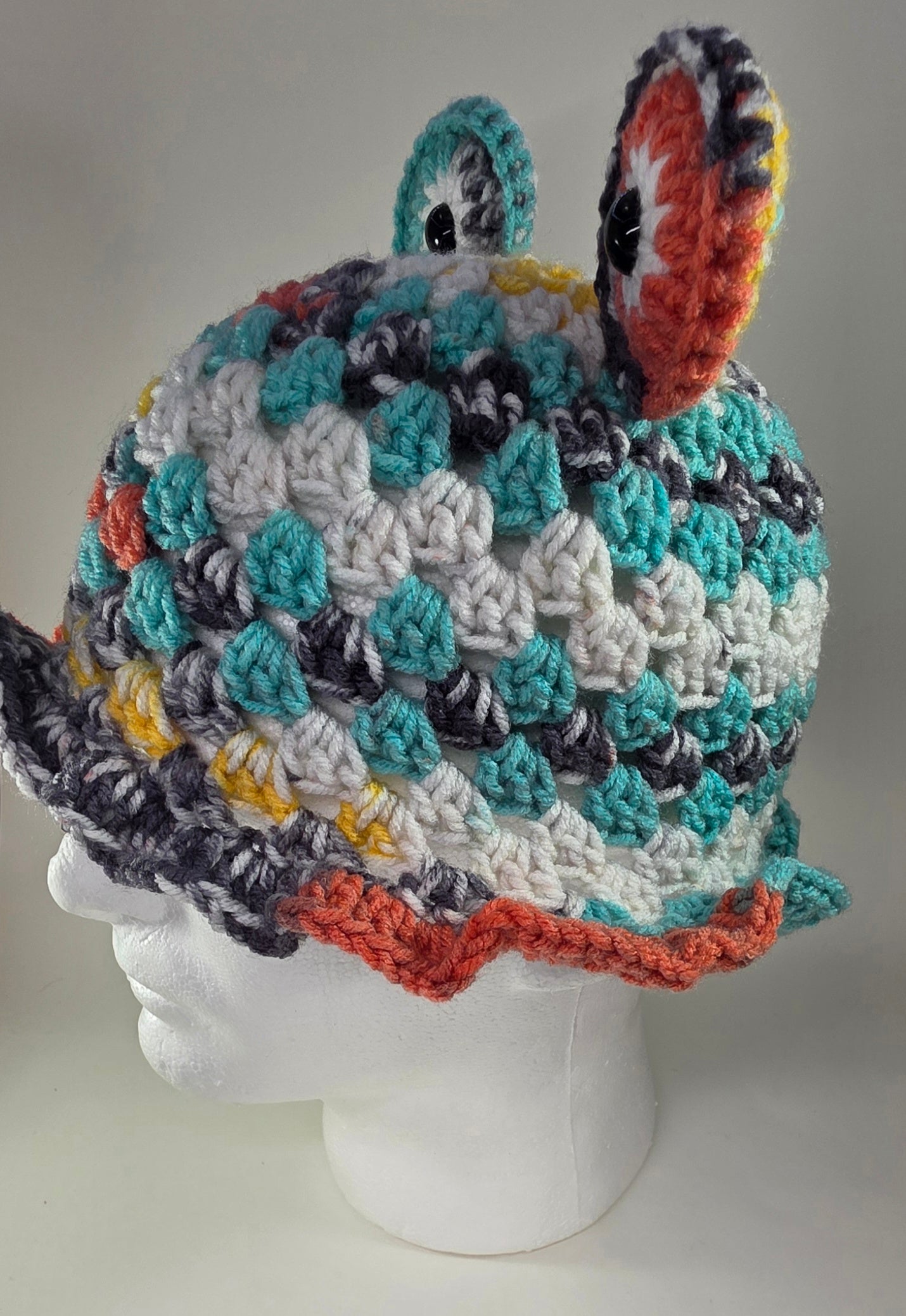 "Frog" Bucket Hat - Orange/Teal