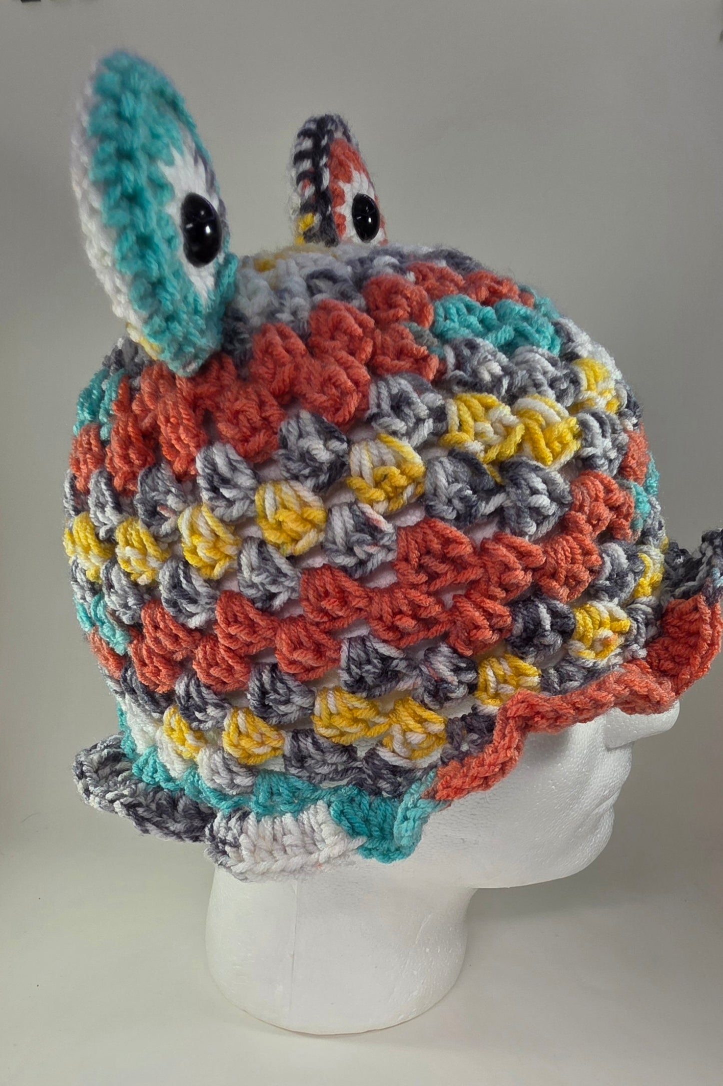 "Frog" Bucket Hat - Orange/Teal