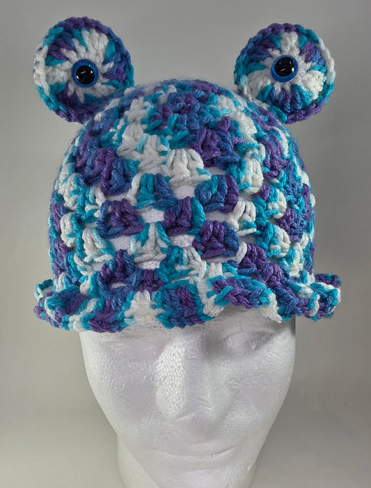 "Frog" Bucket Hat - Blue/Purple