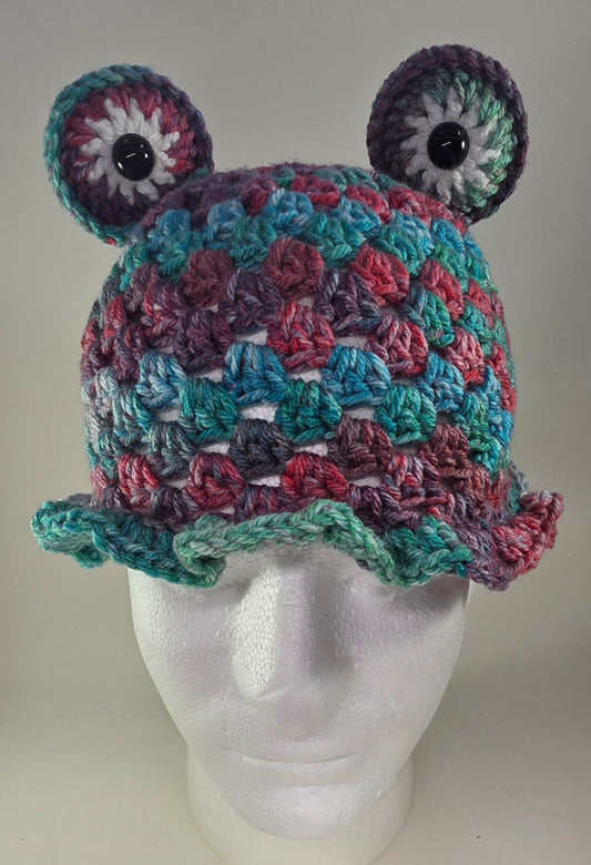 "Frog" Bucket Hat - Berry Splash