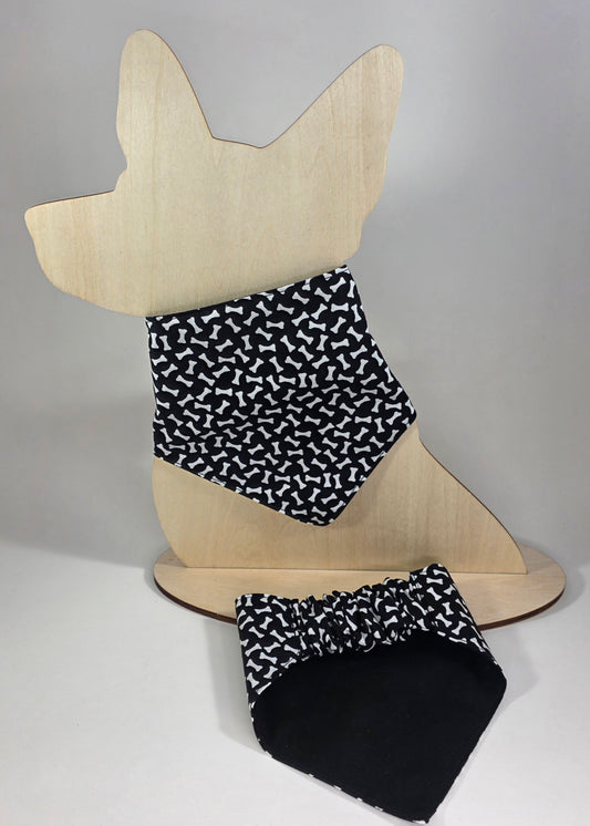 Scrunchie Dog Bandana - Mini Bones