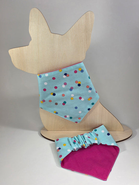 Scrunchie Dog Bandana - Polka Dots