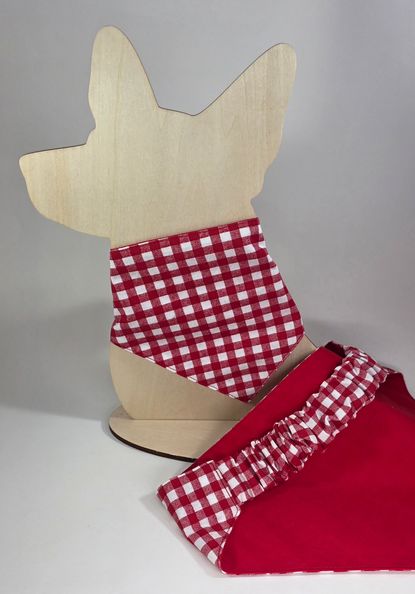 Scrunchie Dog Bandana - Gingham Checks