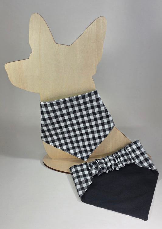 Scrunchie Dog Bandana - Gingham Checks
