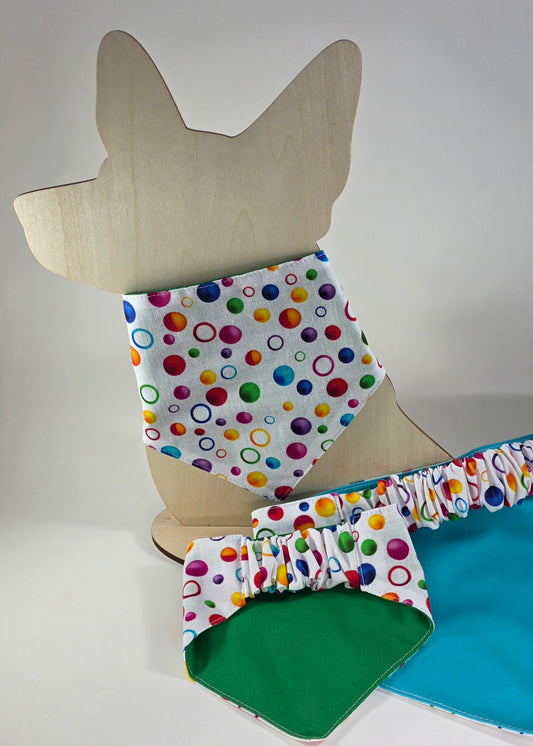 Scrunchie Dog Bandana - Bubbles