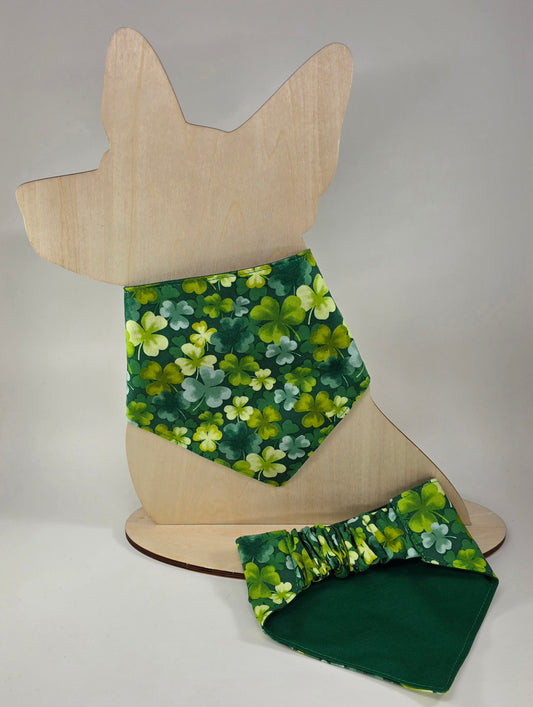 Scrunchie Dog Bandana - Green Clover