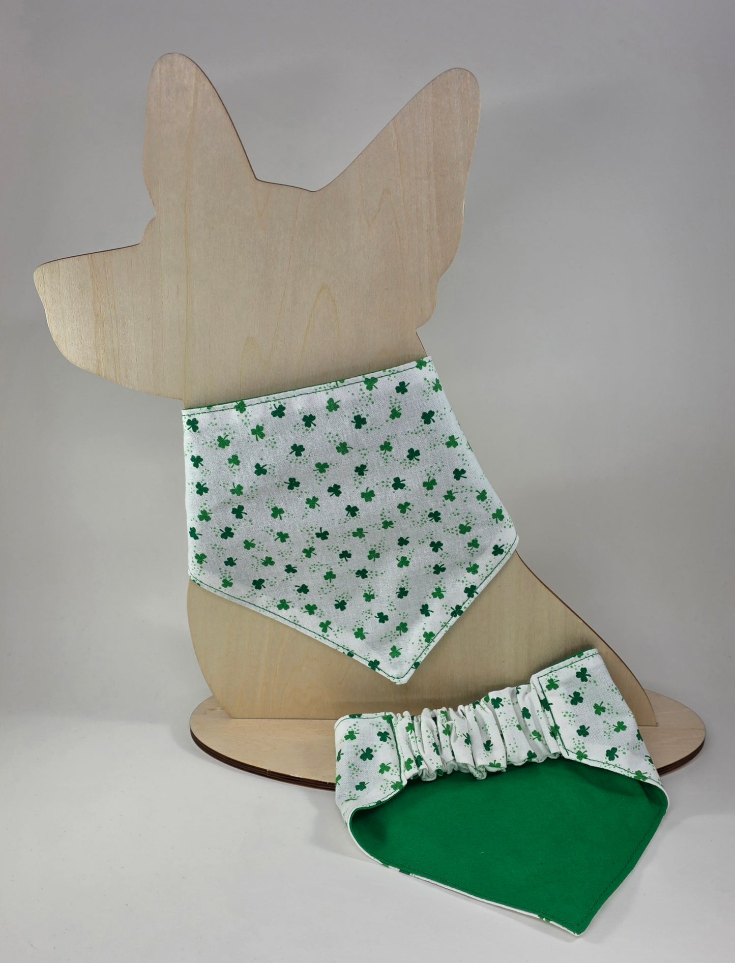 Scrunchie Dog Bandana - Mini Shamrocks