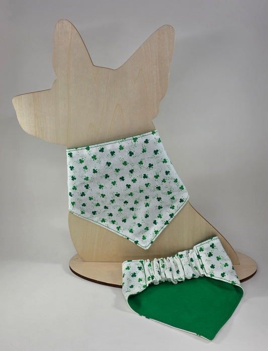 Scrunchie Dog Bandana - Mini Shamrocks