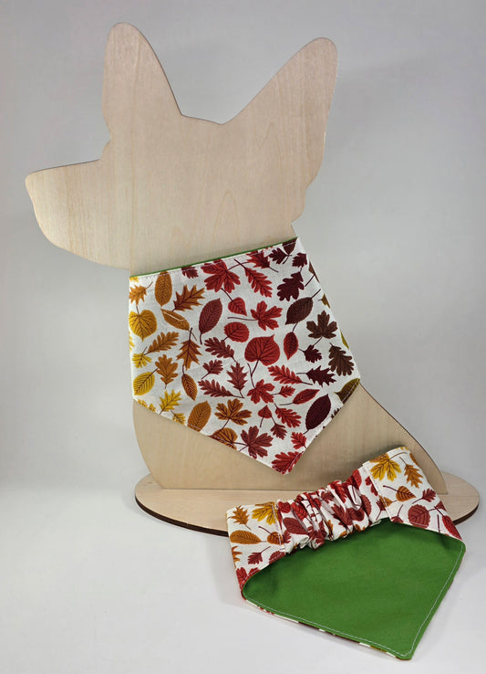 Scrunchie Dog Bandana - Autumn Leaves